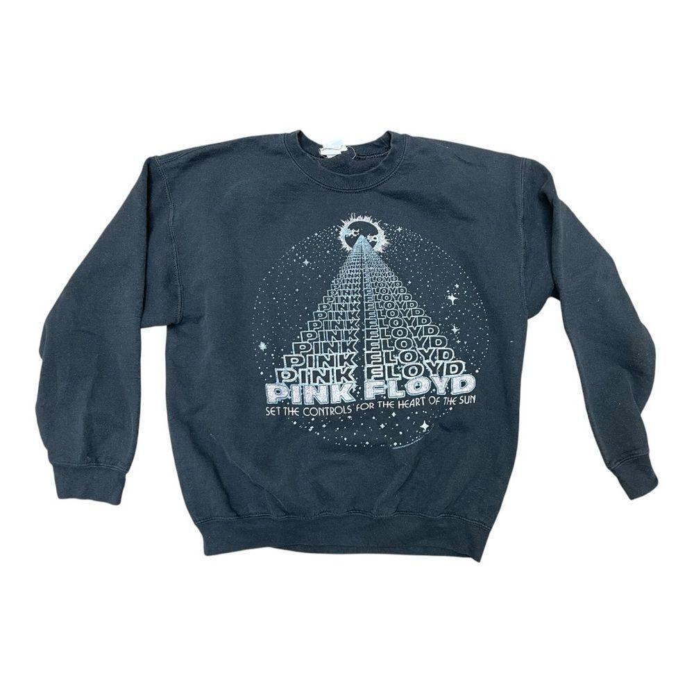 Pink Floyd Black CrewNeck Sweatshirt Size M Faded Worn